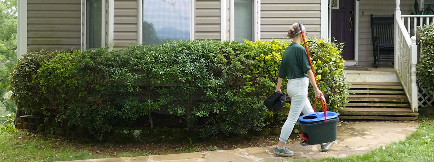 jennie walking outside banner